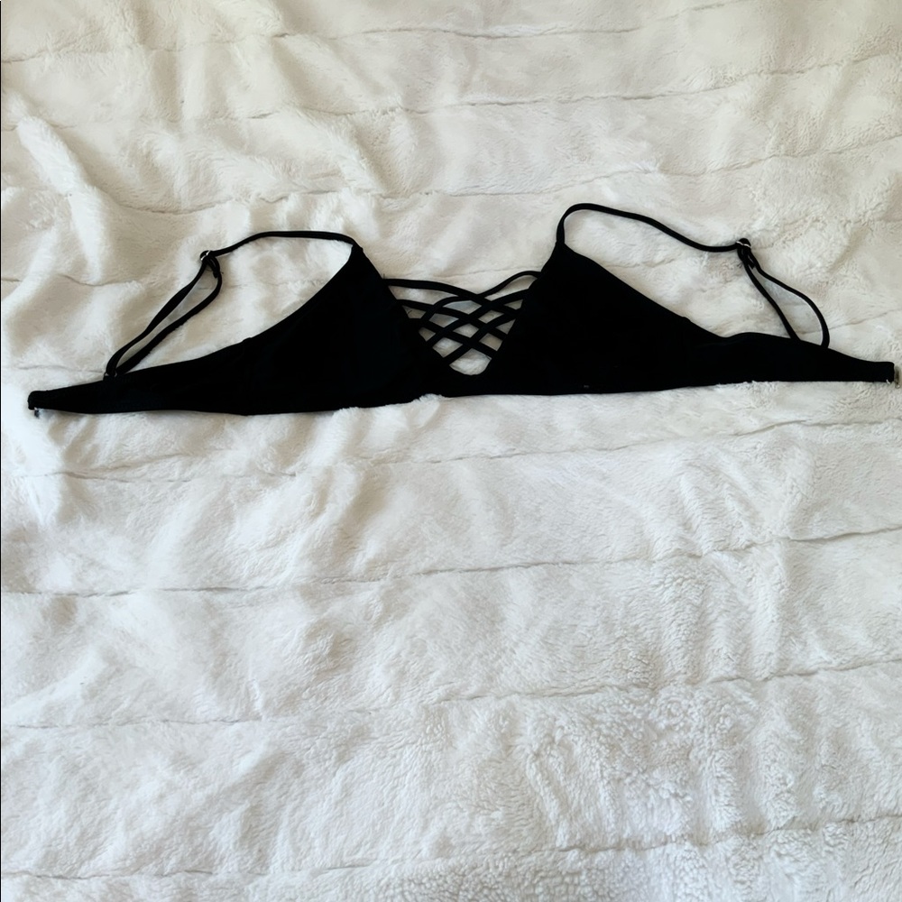Black bathing suit top